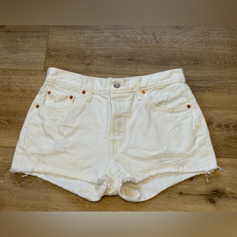Levi's Premium 501 Original Fit High Rise Women’s Denim Shorts Size 29